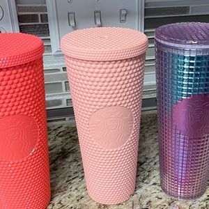 Starbucks Matte Pink Bubble Gum Studded Tumbler
